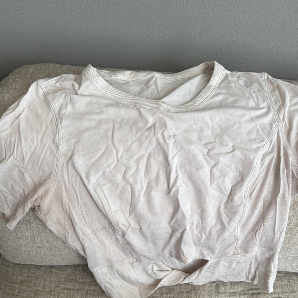 lululemon athletica Cream Short Sleeve Tee